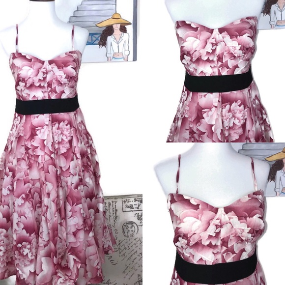 Anthropologie Dresses & Skirts - Maeve by Anthropology Pink Floral Dress Size 2